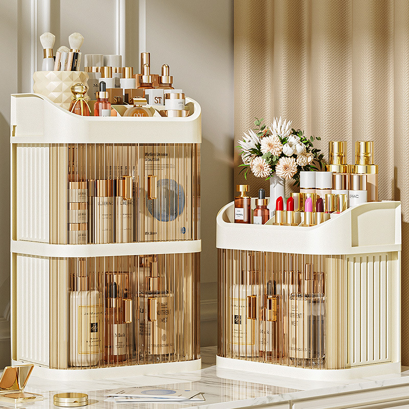 Desk Setup Productivity - Cosmetics Storage Box Large Capacity Dressing