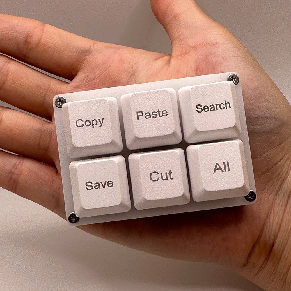 Desk Setup Programmer - 6Keys Copy Paste Search Save Cut