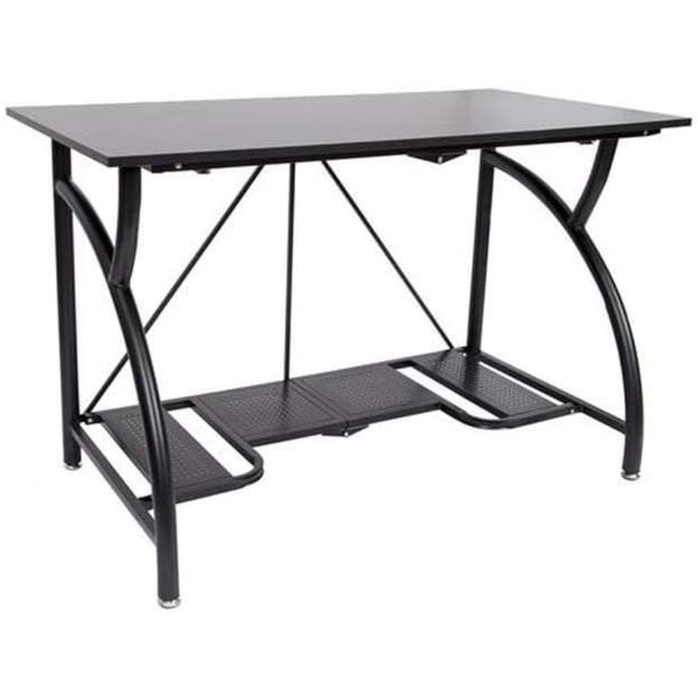 Dual Monitor Desk Setup - Space-Saving Collapsible Computer Desk for Home