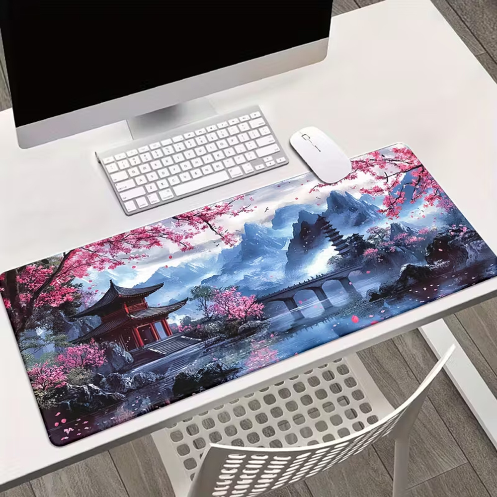 Desk Setup For Studying - Extra Large Keyboard Desk Mat woven