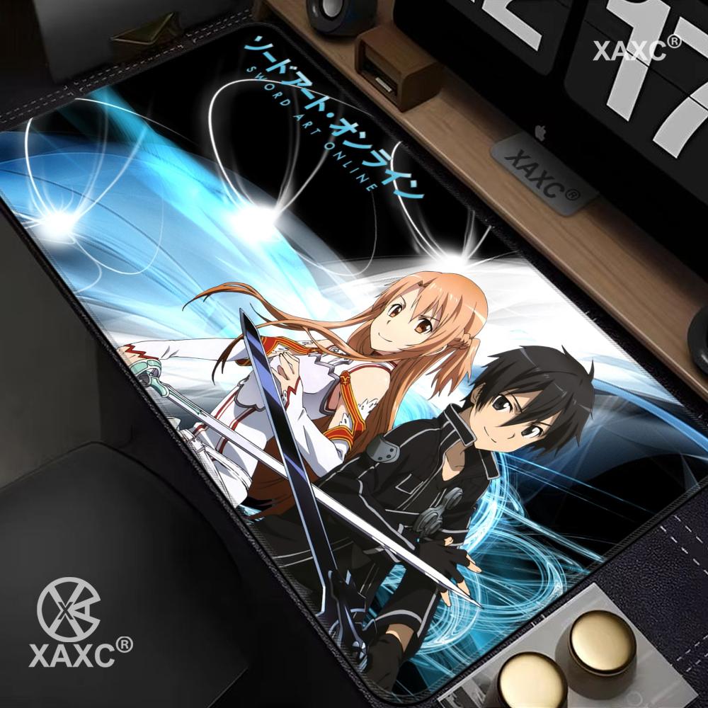 Desk Setup Accessories Aesthetic - Computer Mouse Pad Gaming Sword Art
