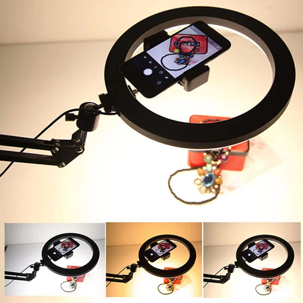 Desk Setup Study - Nice Overhead Tripod With Ring Light