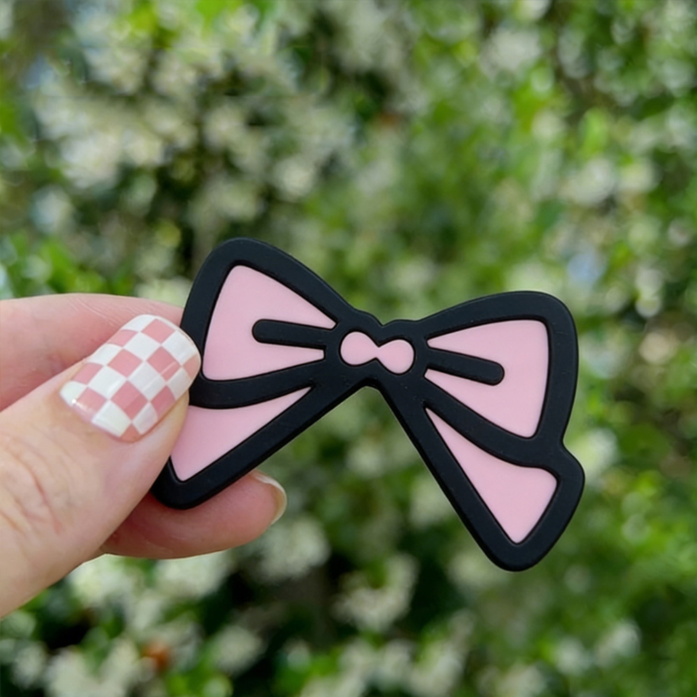 Desk Setup Accessories Aesthetic - Cute Pink Bow Monitor Decor Kawaii