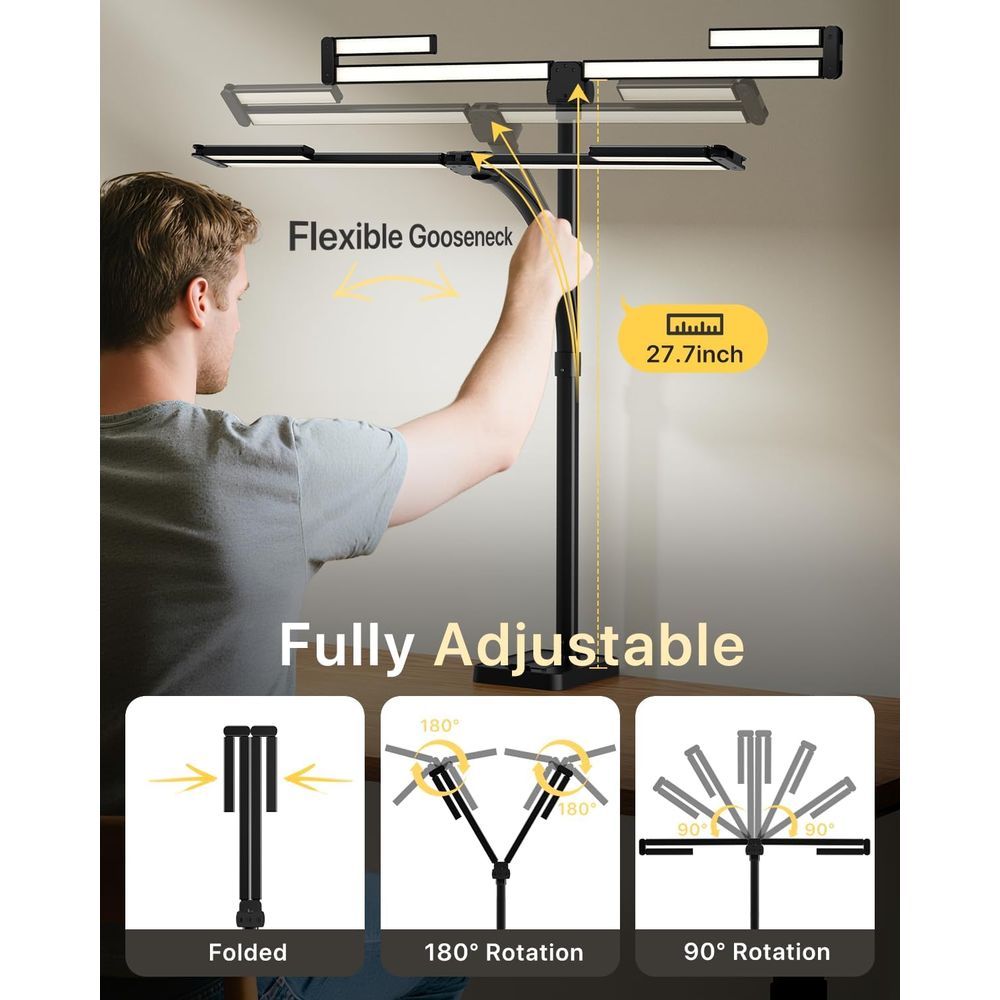 42-inch LED Desk Lamp with Adj - Dual Monitor Desk Setup บทวิจารณ์และราคา