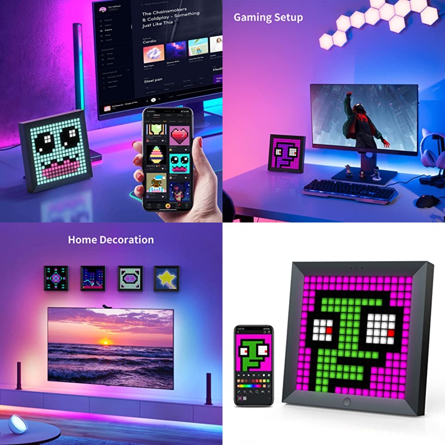 LED Light Pixel Display Panel  - Desk Setup Tv บทวิจารณ์และราคา