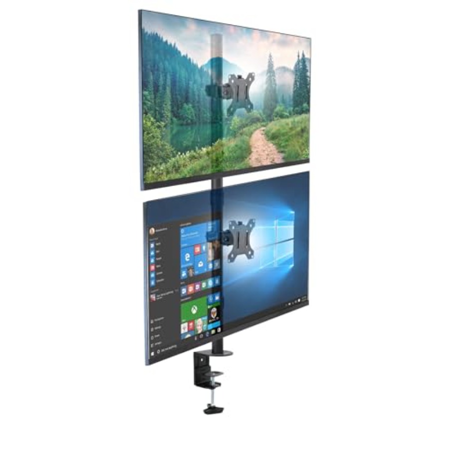 Vertical Dual Monitor Mount fo - Dual Monitor Desk Setup บทวิจารณ์และราคา
