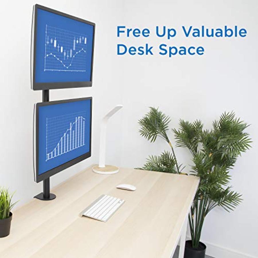 Vertical Dual Monitor Mount fo - Dual Monitor Desk Setup บทวิจารณ์และราคา