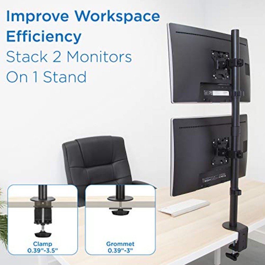 Vertical Dual Monitor Mount fo - Dual Monitor Desk Setup บทวิจารณ์และราคา