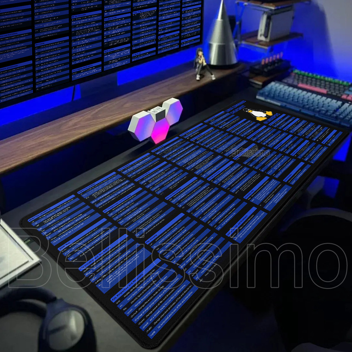Large Linux Commands Line Mous - Desk Setup Programmer บทวิจารณ์และราคา