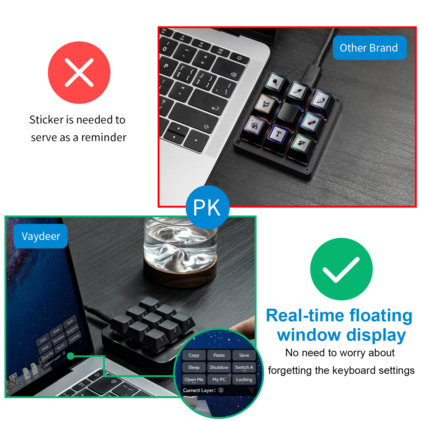 Multifunctional Keyboard with  - Desk Setup Programmer บทวิจารณ์และราคา