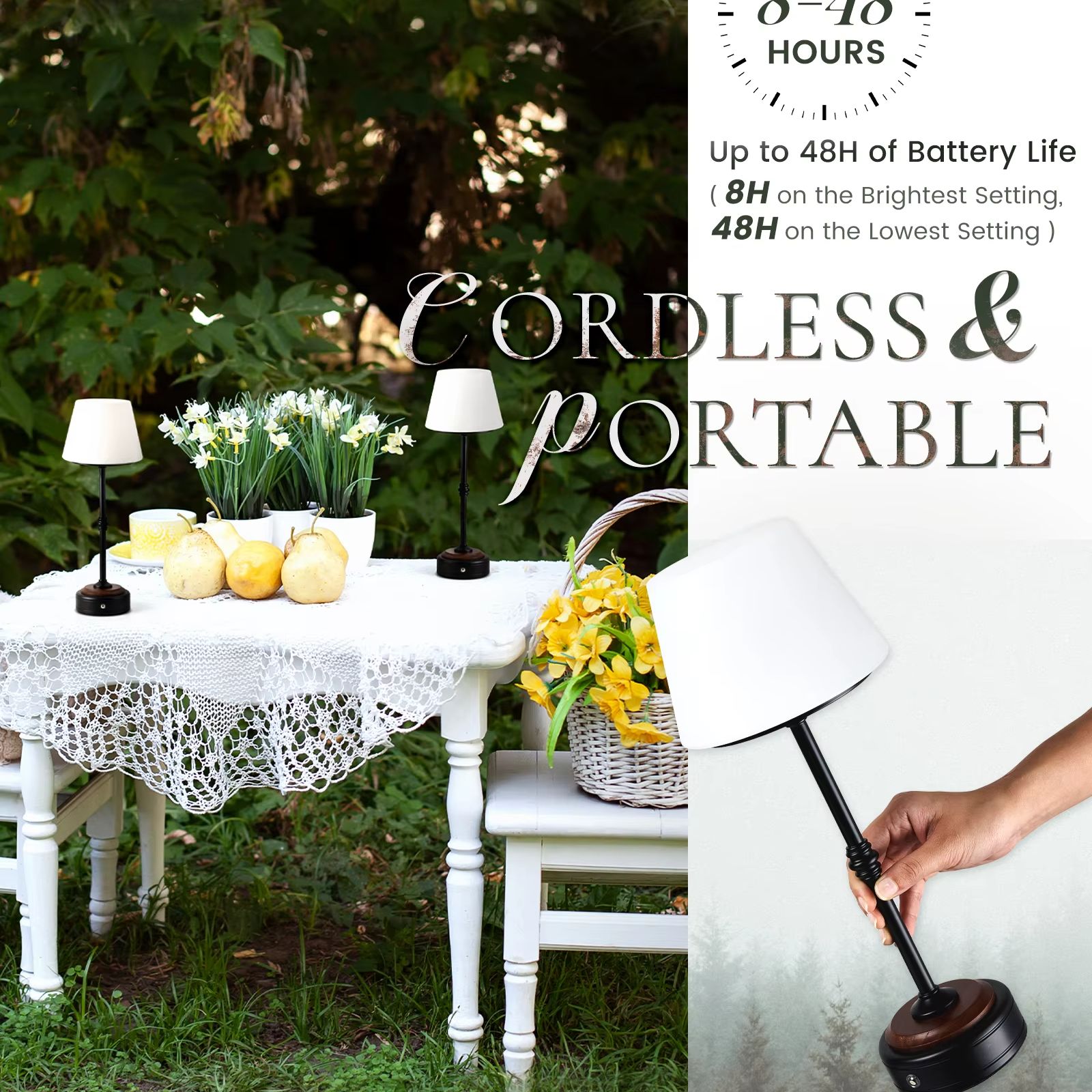 Cordless Table Lamps Set of  5 - Desk Setup Study บทวิจารณ์และราคา
