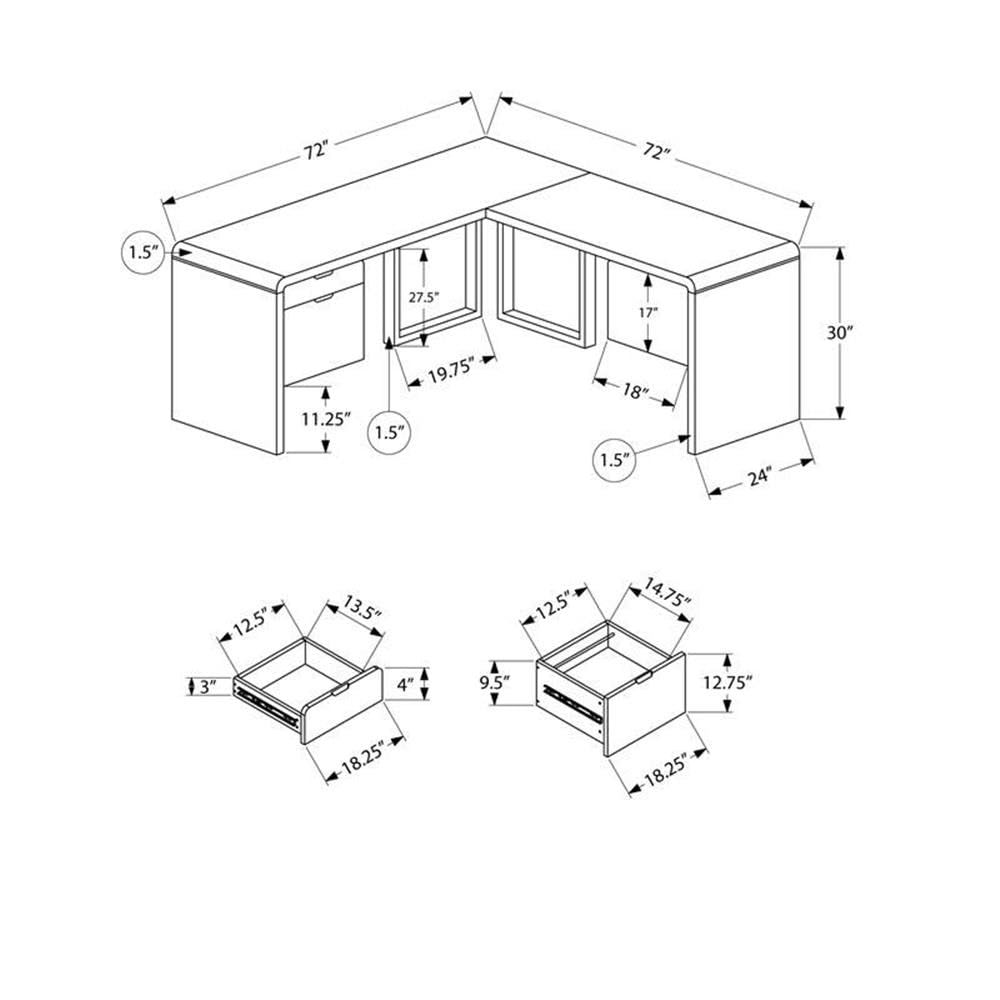 I 7582 Computer Desk, Home Off - Work Desk Home Setup บทวิจารณ์และราคา