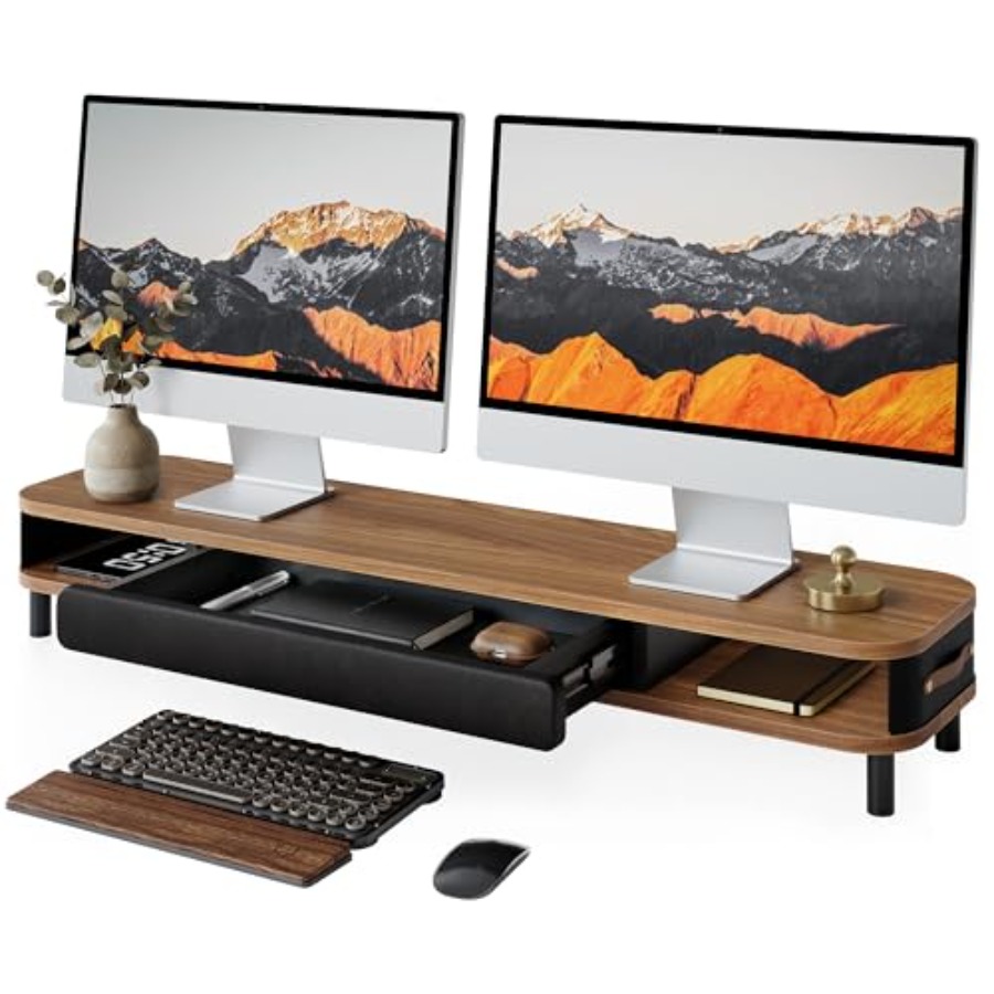 Dual monitor riser for ergonom - Dual Monitor Desk Setup บทวิจารณ์และราคา