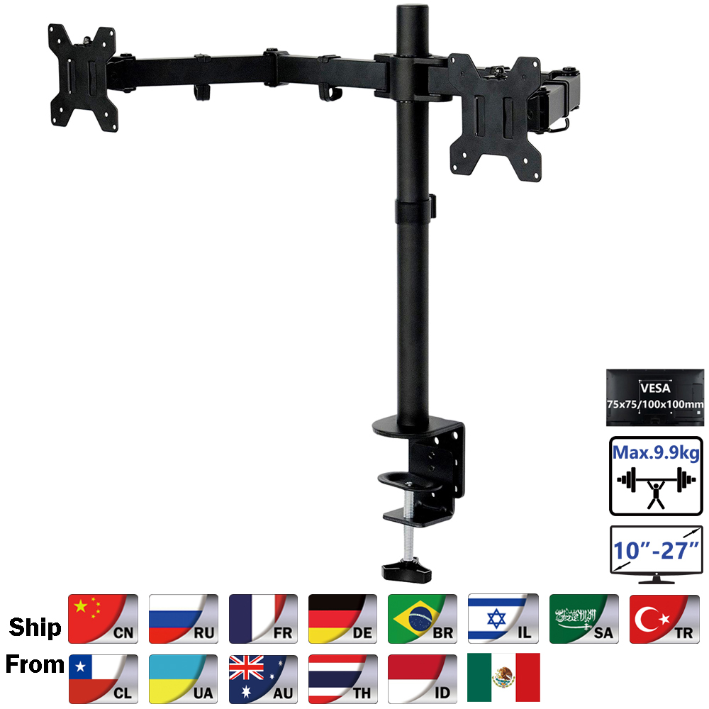 MS02 Desktop Clamping Full Mot - Dual Monitor Desk Setup บทวิจารณ์และราคา