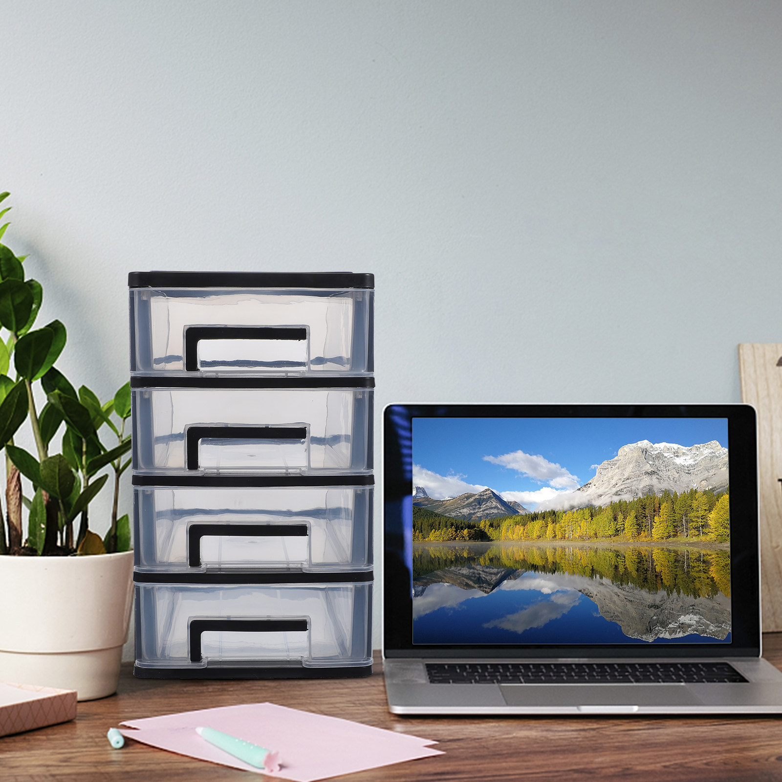 Four Layer Drawer Type Storage - Desk Setup Small Space บทวิจารณ์และราคา