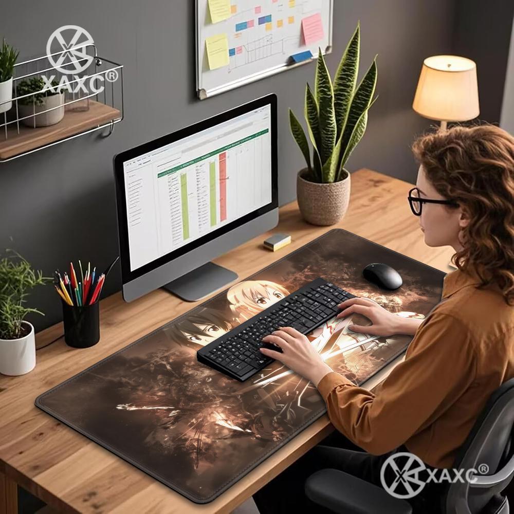 Computer Mouse Pad Gaming Swor - Desk Setup Accessories Aesthetic บทวิจารณ์และราคา