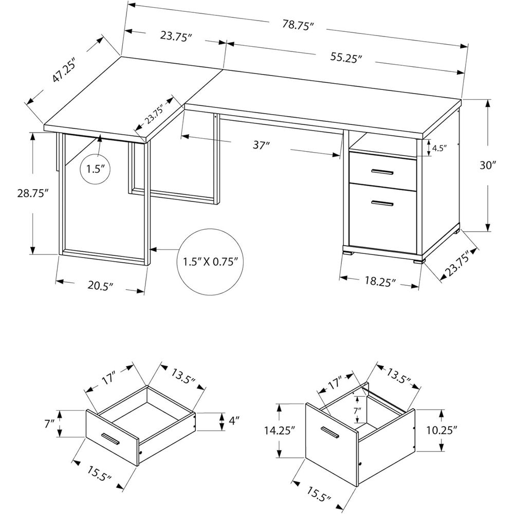 80 L-Shaped Home Office Desk w - Work Desk Home Setup บทวิจารณ์และราคา