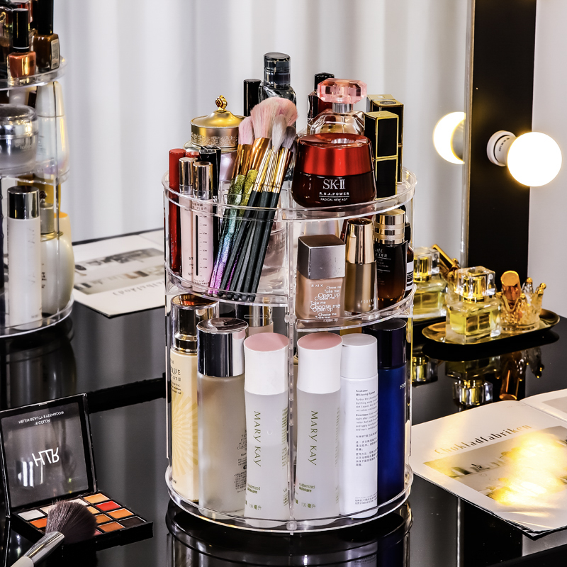 Rotating cosmetics storage box - Desk Setup Productivity บทวิจารณ์และราคา
