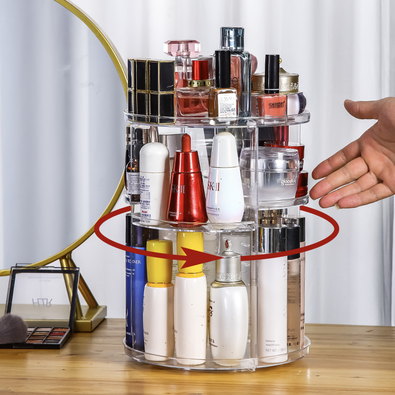 Rotating cosmetics storage box - Desk Setup Productivity บทวิจารณ์และราคา