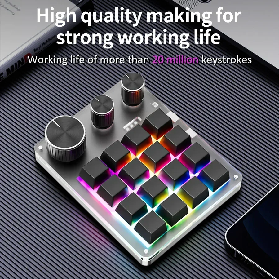16-Key Custom Mechanical Keybo - Desk Setup Programmer บทวิจารณ์และราคา