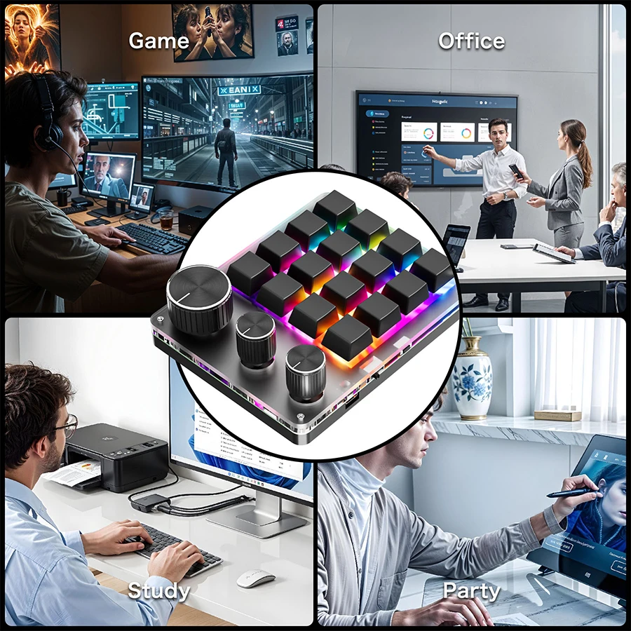 16-Key Custom Mechanical Keybo - Desk Setup Programmer บทวิจารณ์และราคา