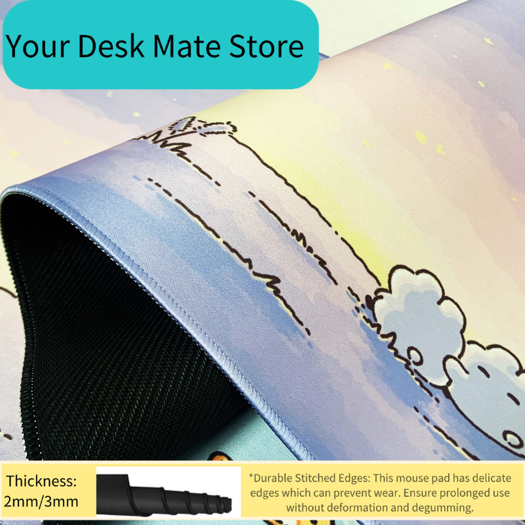 Kawaii Mouse Pad Anime Sunset  - Desk Setup Accessories Aesthetic บทวิจารณ์และราคา