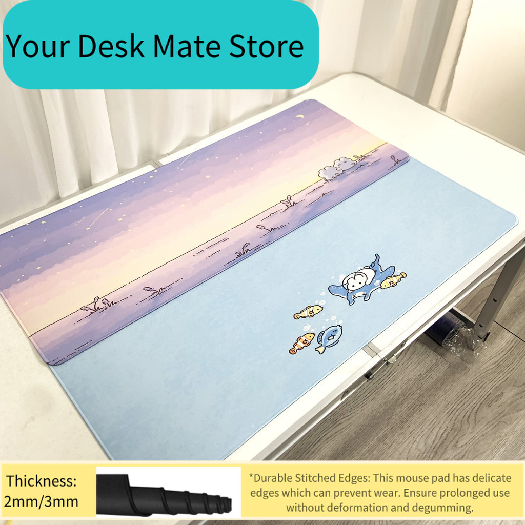 Kawaii Mouse Pad Anime Sunset  - Desk Setup Accessories Aesthetic บทวิจารณ์และราคา