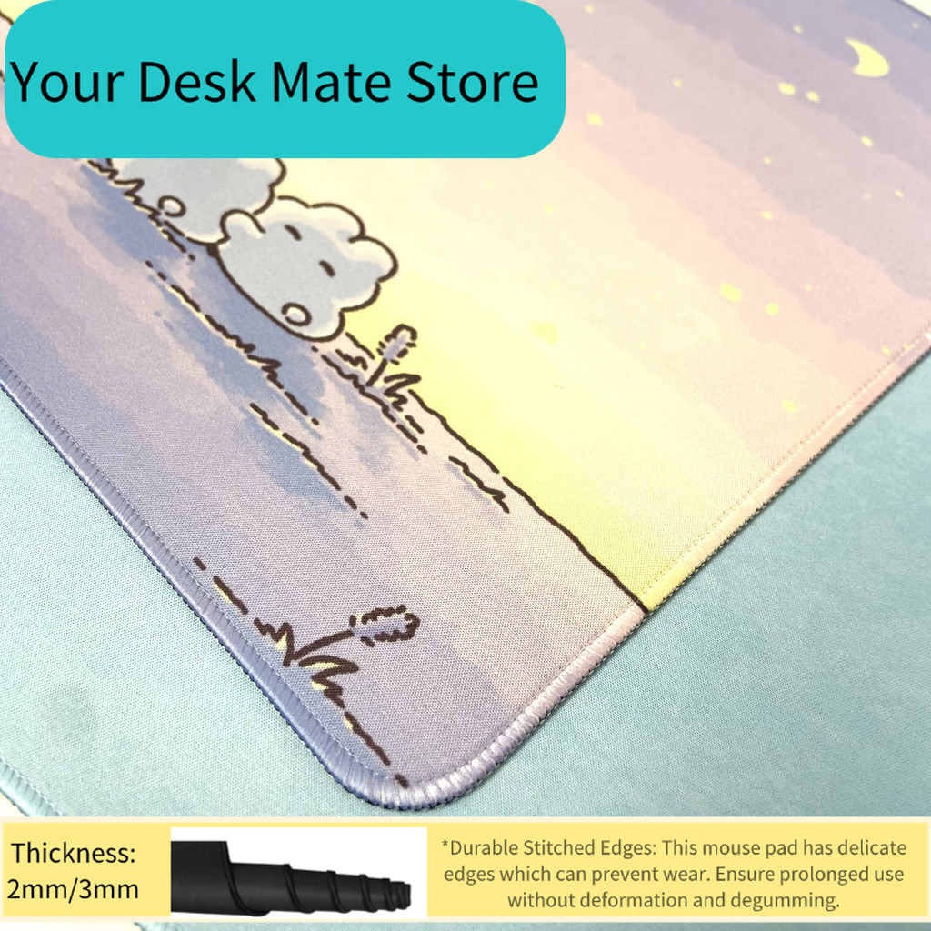 Kawaii Mouse Pad Anime Sunset  - Desk Setup Accessories Aesthetic บทวิจารณ์และราคา