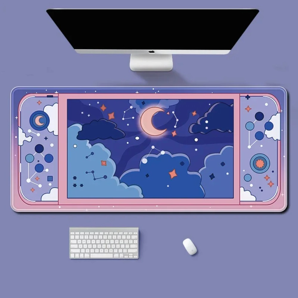 Moon and Stars Large Desk Mat  - Desk Setup Accessories Aesthetic บทวิจารณ์และราคา