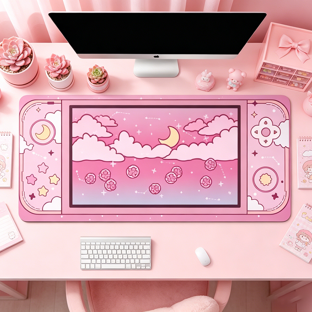 Moon and Stars Large Desk Mat  - Desk Setup Accessories Aesthetic บทวิจารณ์และราคา