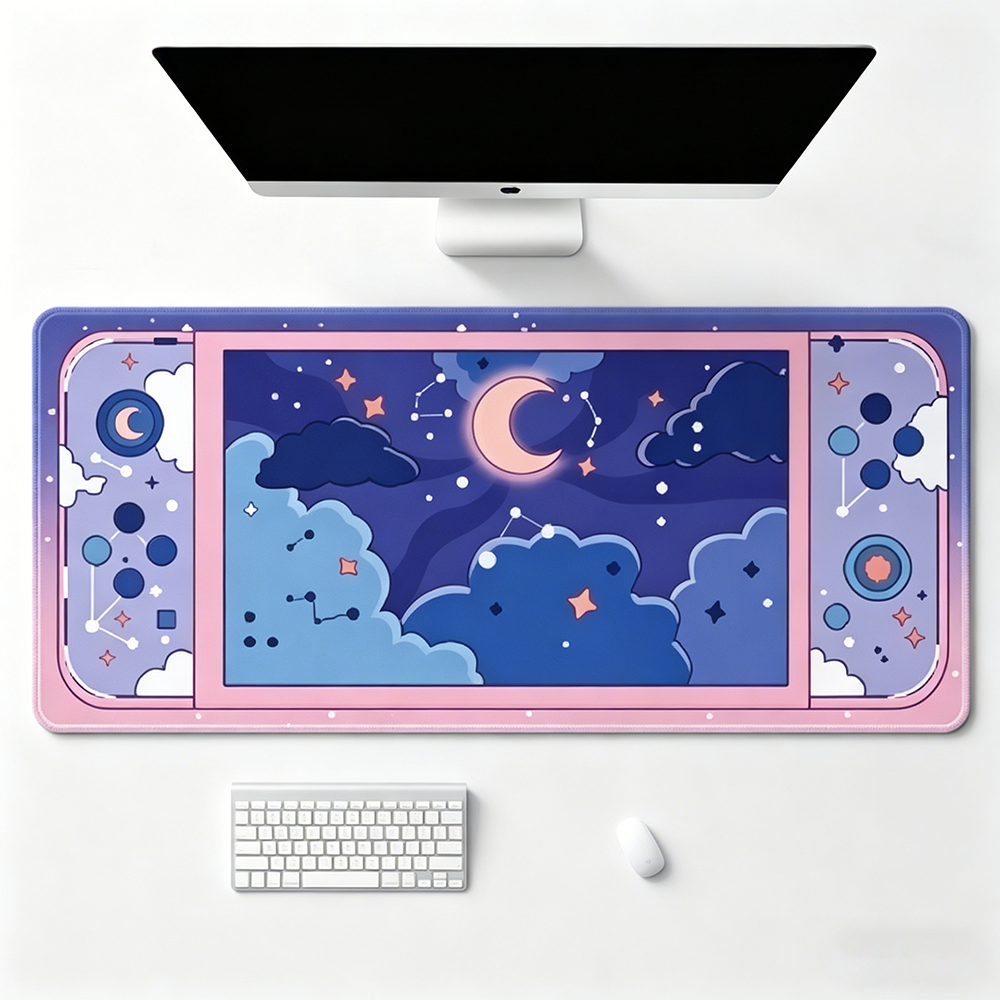 Moon and Stars Large Desk Mat  - Desk Setup Accessories Aesthetic บทวิจารณ์และราคา