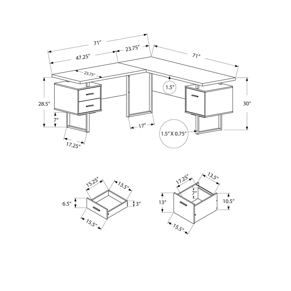 I 7616 Computer Desk, Home Off - Work Desk Home Setup บทวิจารณ์และราคา