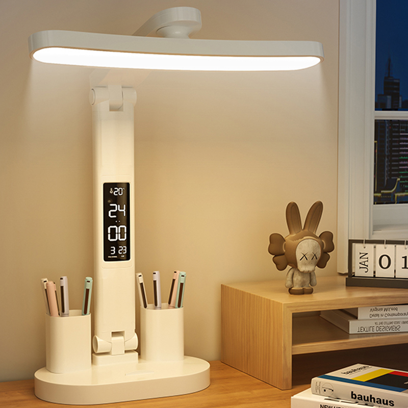 LED Clock Table Lamp USB Charg - Desk Setup Study บทวิจารณ์และราคา