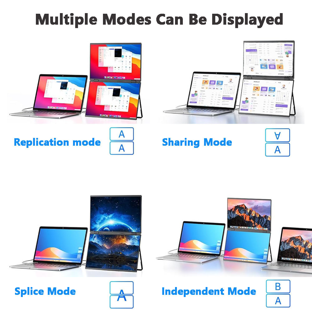 14‘’ Dual Portable Monitor Sta - Dual Monitor Desk Setup บทวิจารณ์และราคา
