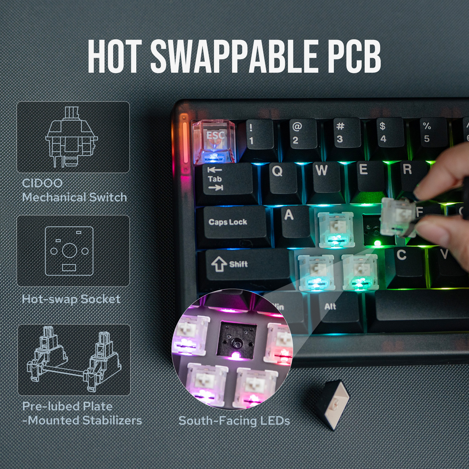CIDOO QK61 V2 VIA-Programmable - Desk Setup Programmer บทวิจารณ์และราคา
