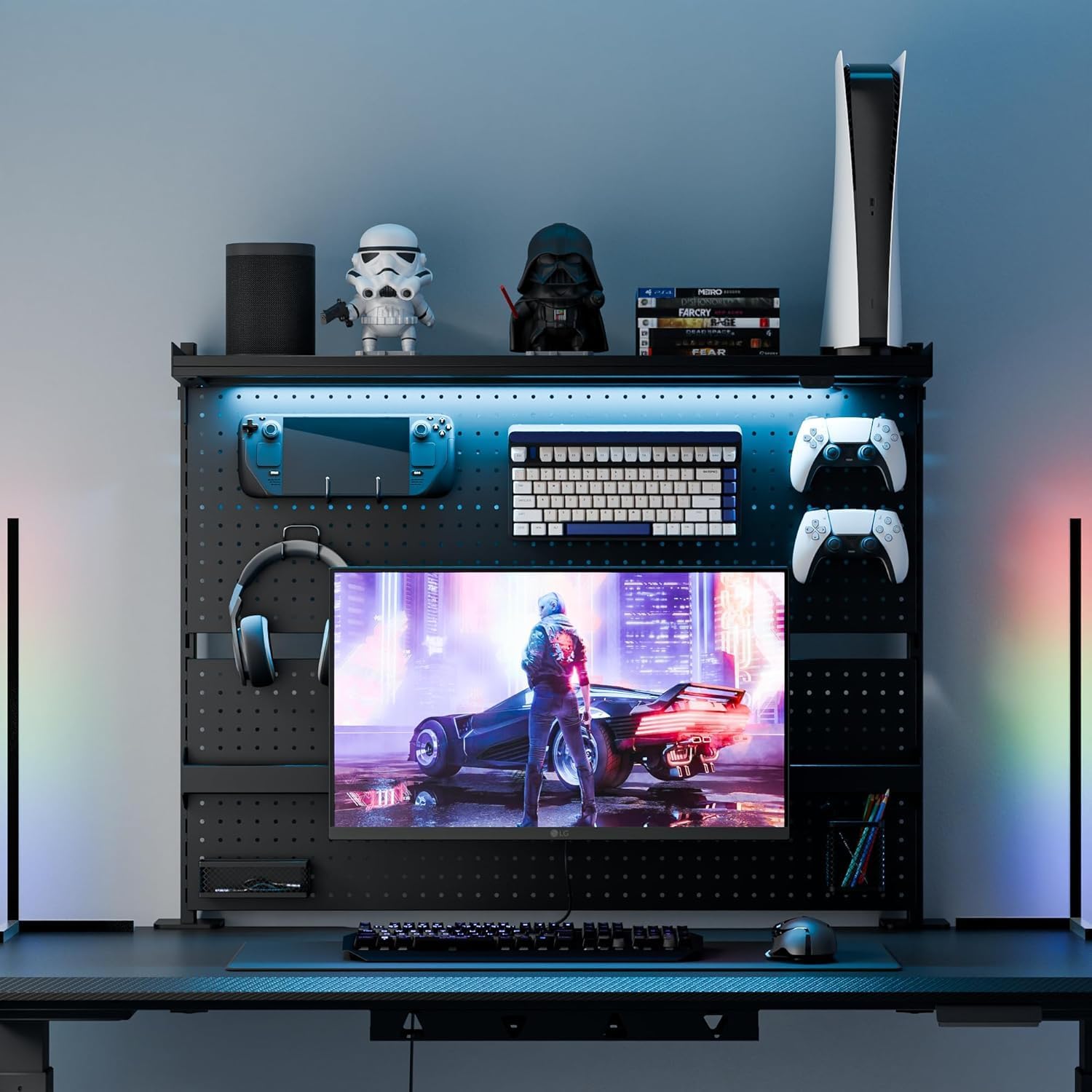 Dual Monitor Stand with Steel  - Dual Monitor Desk Setup บทวิจารณ์และราคา