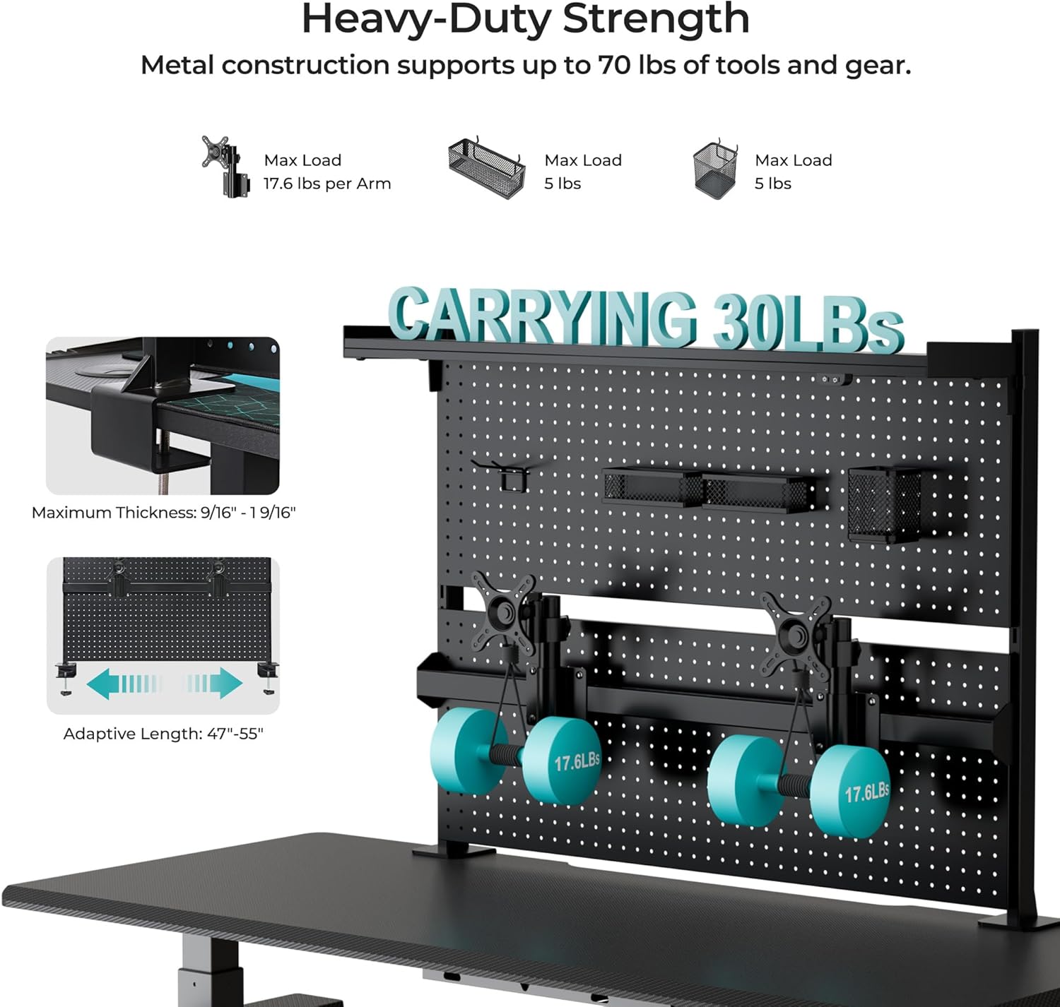 Dual Monitor Stand with Steel  - Dual Monitor Desk Setup บทวิจารณ์และราคา