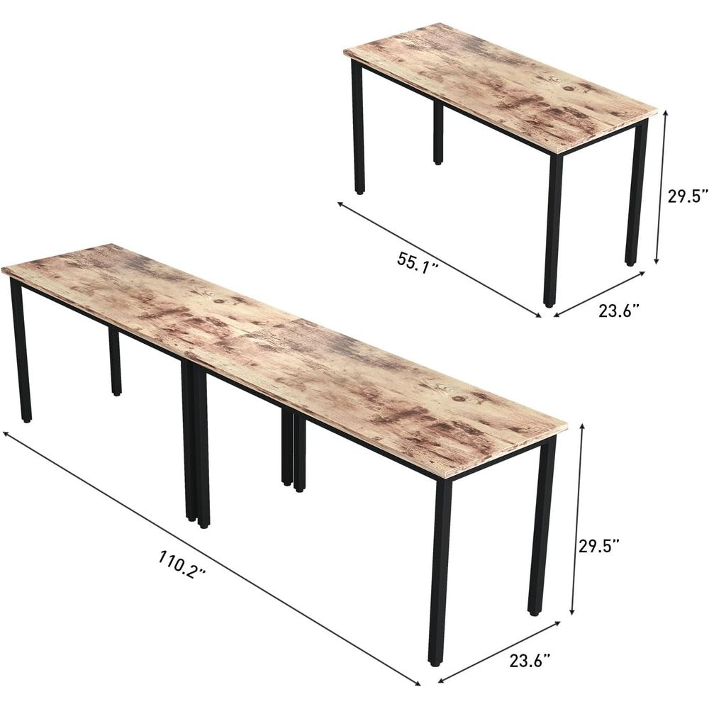 Rustic Brown 4-8 Person Meetin - Desk Setup Study บทวิจารณ์และราคา