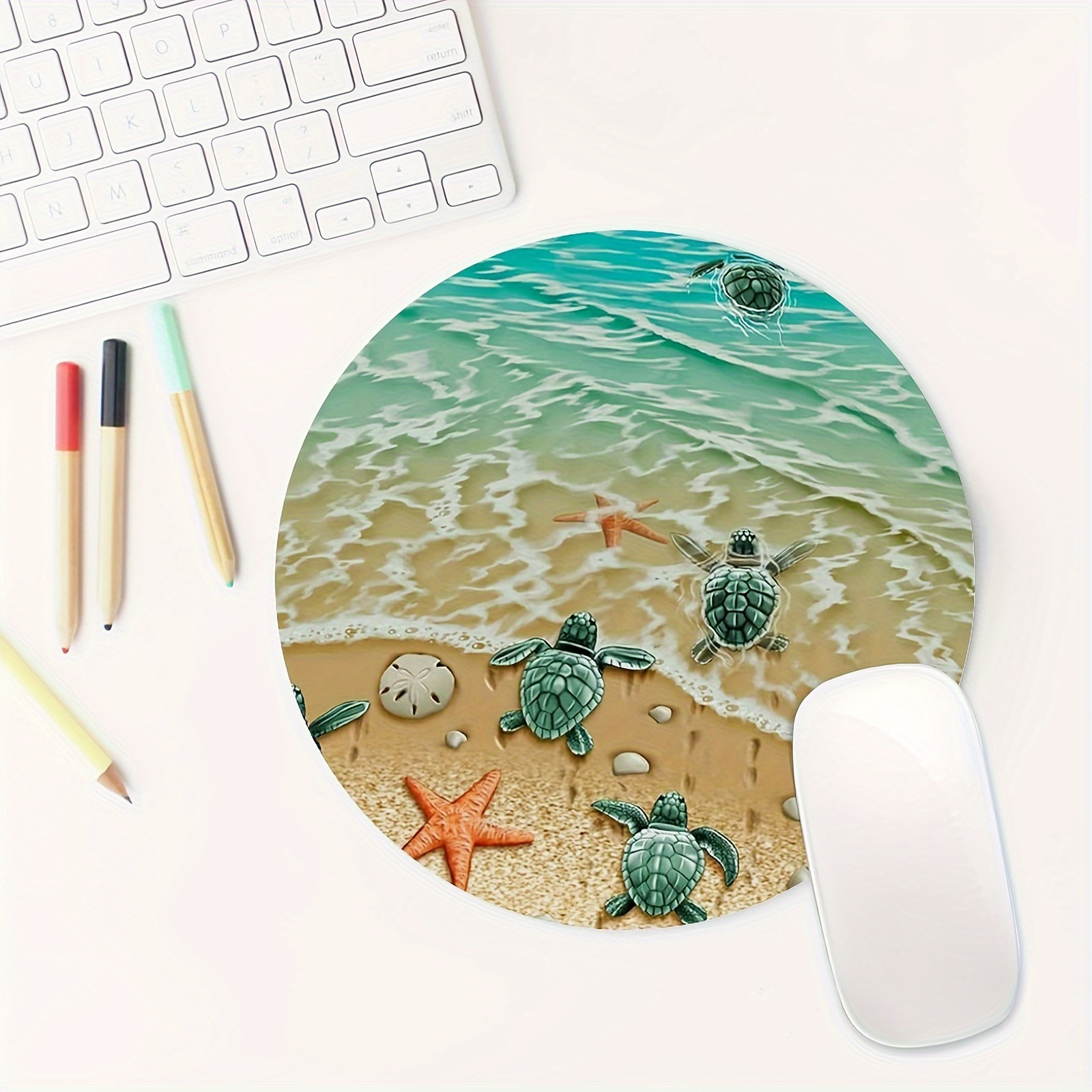 Adorable Turtle Starfish Round - Desk Setup Productivity บทวิจารณ์และราคา
