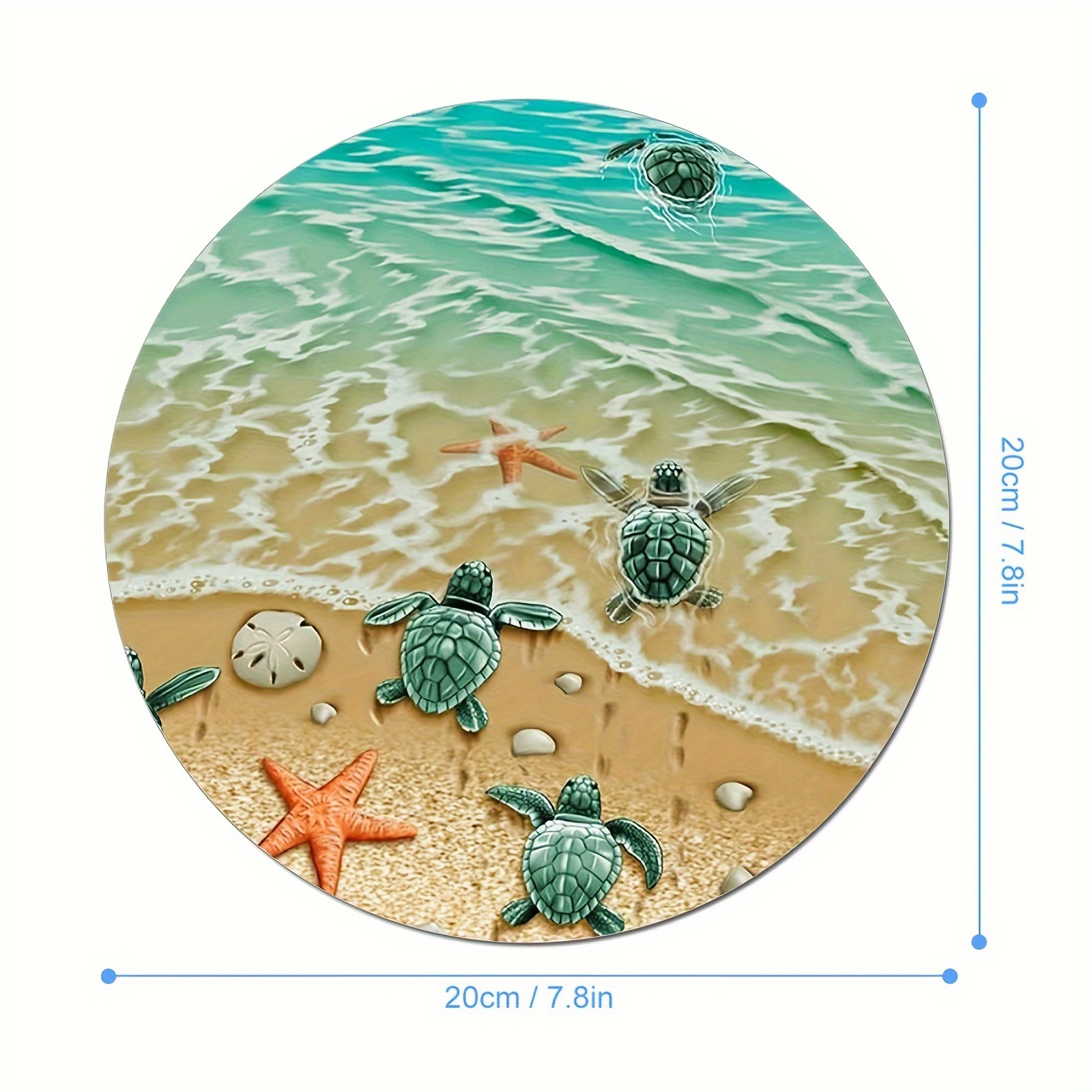 Adorable Turtle Starfish Round - Desk Setup Productivity บทวิจารณ์และราคา